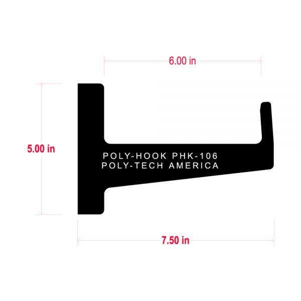 6" Poly Hook